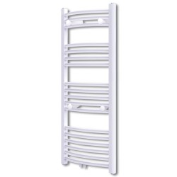 vidaXL Radiador toallero de baño con rieles curvados 600 x 1160 mm