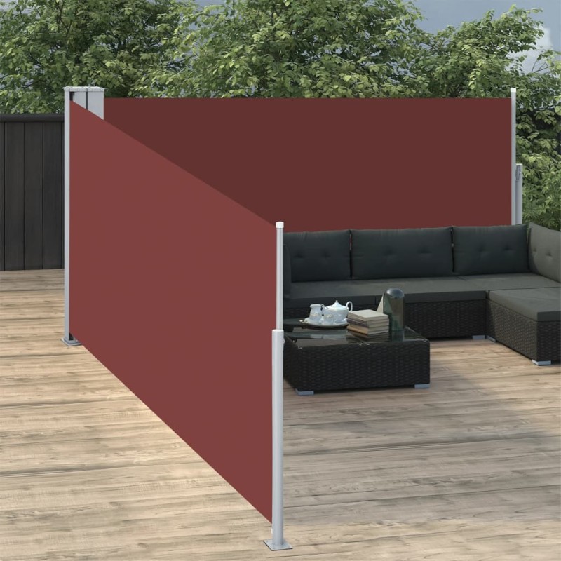 vidaXL Toldo lateral retráctil marrón 100x1000 cm vidaXL Toldo lateral retráctil marrón 100x1000 cm