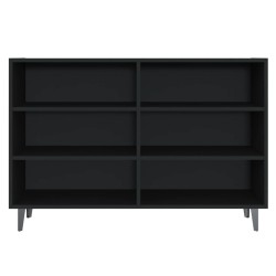 vidaXL Aparador de madera contrachapada negro 103,5x35x70 cm