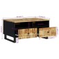 vidaXL Mesa de centro madera maciza mango y contrachapada 80x54x40 cm vidaXL Mesa de centro madera maciza mango y contrachapada 80x54x40 cm