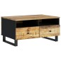 vidaXL Mesa de centro madera maciza mango y contrachapada 80x54x40 cm vidaXL Mesa de centro madera maciza mango y contrachapada 80x54x40 cm