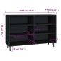 vidaXL Aparador de madera contrachapada negro 103,5x35x70 cm vidaXL Aparador de madera contrachapada negro 103,5x35x70 cm