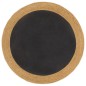 vidaXL Alfombra trenzada yute y algodón redonda negra y natural 90 cm vidaXL Alfombra trenzada yute y algodón redonda negra y natural 90 cm