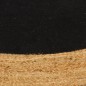 vidaXL Alfombra trenzada yute y algodón redonda negra y natural 90 cm vidaXL Alfombra trenzada yute y algodón redonda negra y natural 90 cm