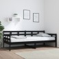 vidaXL Sofá cama madera maciza de pino negro 90x200 cm vidaXL Sofá cama madera maciza de pino negro 90x200 cm