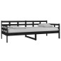 vidaXL Sofá cama madera maciza de pino negro 90x200 cm vidaXL Sofá cama madera maciza de pino negro 90x200 cm