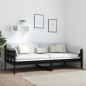 vidaXL Sofá cama madera maciza de pino negro 90x200 cm vidaXL Sofá cama madera maciza de pino negro 90x200 cm
