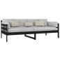 vidaXL Sofá cama madera maciza de pino negro 90x200 cm vidaXL Sofá cama madera maciza de pino negro 90x200 cm