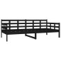 vidaXL Sofá cama madera maciza de pino negro 90x200 cm vidaXL Sofá cama madera maciza de pino negro 90x200 cm