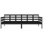 vidaXL Sofá cama madera maciza de pino negro 90x200 cm vidaXL Sofá cama madera maciza de pino negro 90x200 cm