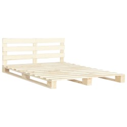 vidaXL Estructura de cama de palés madera maciza de pino 140x200 cm