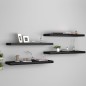 vidaXL Estantes flotantes de pared 4 uds MDF negro 80x23,5x3,8 cm vidaXL Estantes flotantes de pared 4 uds MDF negro 80x23,5x3,8 cm
