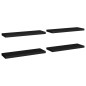 vidaXL Estantes flotantes de pared 4 uds MDF negro 80x23,5x3,8 cm vidaXL Estantes flotantes de pared 4 uds MDF negro 80x23,5x3,8 cm