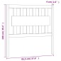 vidaXL Cabecero de cama madera maciza de pino 95,5x4x100 cm vidaXL Cabecero de cama madera maciza de pino 95,5x4x100 cm