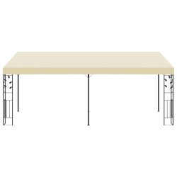 vidaXL Cenador con montaje en la pared crema 6x3x2,5 m