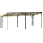 vidaXL Cenador con montaje en la pared crema 6x3x2,5 m