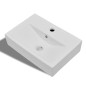 vidaXL Lavabo rectangular de cerámica hueco de grifo/desagüe blanco vidaXL Lavabo rectangular de cerámica hueco de grifo/desagüe blanco