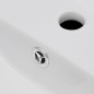 vidaXL Lavabo rectangular de cerámica hueco de grifo/desagüe blanco vidaXL Lavabo rectangular de cerámica hueco de grifo/desagüe blanco