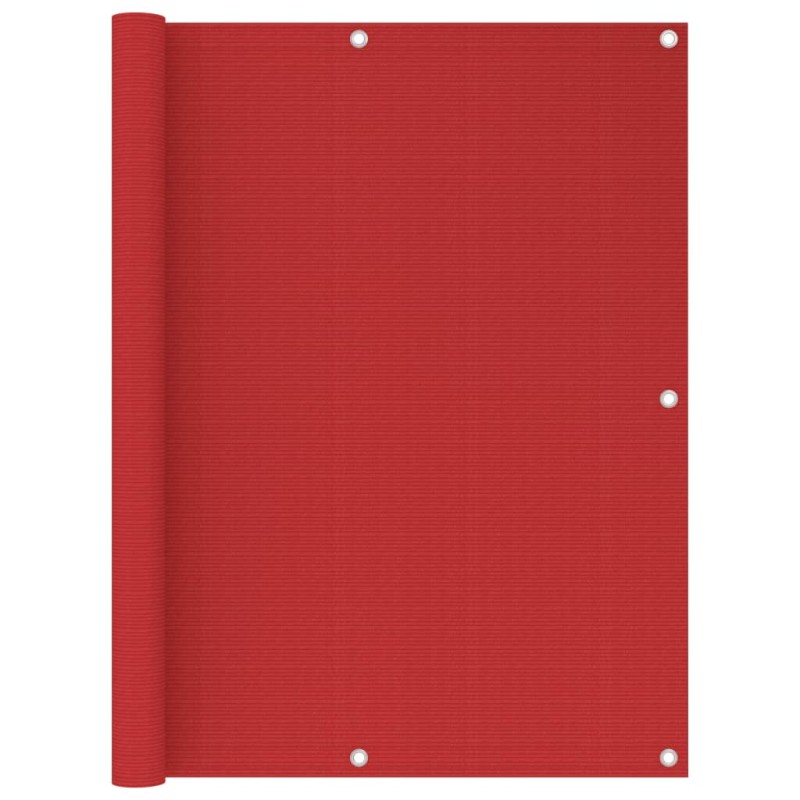 vidaXL Toldo para balcón HDPE rojo 120x400 cm vidaXL Toldo para balcón HDPE rojo 120x400 cm