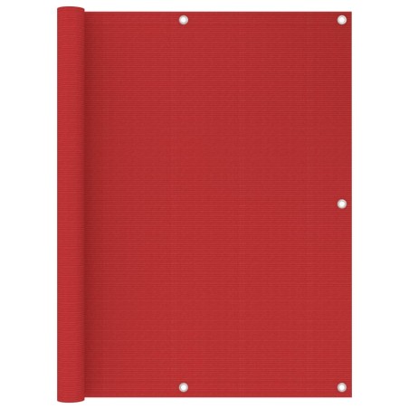 vidaXL Toldo para balcón HDPE rojo 120x400 cm 