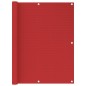 vidaXL Toldo para balcón HDPE rojo 120x400 cm vidaXL Toldo para balcón HDPE rojo 120x400 cm