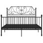 vidaXL Estructura de cama de metal negra 140x200 cm vidaXL Estructura de cama de metal negra 140x200 cm