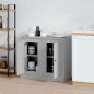 vidaXL Aparadores 2 uds madera contrachapada gris 37,5x35,5x67,5 cm vidaXL Aparadores 2 uds madera contrachapada gris 37,5x35,5x67,5 cm