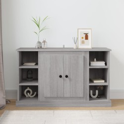 vidaXL Aparador de madera contrachapada gris Sonoma 100x35,5x60 cm