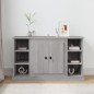 vidaXL Aparador de madera contrachapada gris Sonoma 100x35,5x60 cm vidaXL Aparador de madera contrachapada gris Sonoma 100x35,5x60 cm