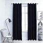vidaXL Cortinas opacas con anillas 2 pzas terciopelo negro 140x175 cm vidaXL Cortinas opacas con anillas 2 pzas terciopelo negro 140x175 cm