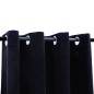 vidaXL Cortinas opacas con anillas 2 pzas terciopelo negro 140x175 cm vidaXL Cortinas opacas con anillas 2 pzas terciopelo negro 140x175 cm