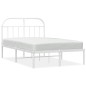 vidaXL Estructura de cama de metal con cabecero blanca 120x190 cm vidaXL Estructura de cama de metal con cabecero blanca 120x190 cm