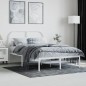 vidaXL Estructura de cama de metal con cabecero blanca 120x190 cm vidaXL Estructura de cama de metal con cabecero blanca 120x190 cm