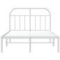vidaXL Estructura de cama de metal con cabecero blanca 120x190 cm vidaXL Estructura de cama de metal con cabecero blanca 120x190 cm