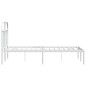 vidaXL Estructura de cama de metal con cabecero blanca 120x190 cm vidaXL Estructura de cama de metal con cabecero blanca 120x190 cm