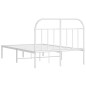vidaXL Estructura de cama de metal con cabecero blanca 120x190 cm vidaXL Estructura de cama de metal con cabecero blanca 120x190 cm