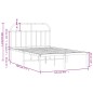 vidaXL Estructura de cama de metal con cabecero blanca 120x190 cm vidaXL Estructura de cama de metal con cabecero blanca 120x190 cm
