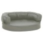 vidaXL Colchón para cama de perro ergonómico aspecto lino gris 60x42cm vidaXL Colchón para cama de perro ergonómico aspecto lino gris 60x42cm