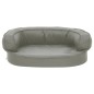 vidaXL Colchón para cama de perro ergonómico aspecto lino gris 60x42cm vidaXL Colchón para cama de perro ergonómico aspecto lino gris 60x42cm