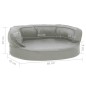 vidaXL Colchón para cama de perro ergonómico aspecto lino gris 60x42cm vidaXL Colchón para cama de perro ergonómico aspecto lino gris 60x42cm