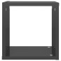 vidaXL Estantes cubo de pared 2 unidades gris brillo 26x15x26 cm vidaXL Estantes cubo de pared 2 unidades gris brillo 26x15x26 cm