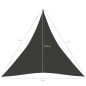 vidaXL Toldo de vela HDPE gris antracita 160 g/m² 3x3x3 m vidaXL Toldo de vela HDPE gris antracita 160 g/m² 3x3x3 m