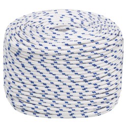 vidaXL Cuerda de barco polipropileno blanco 10 mm 25 m