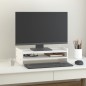 vidaXL Soporte de monitor madera maciza de pino blanco 50x27x15 cm vidaXL Soporte de monitor madera maciza de pino blanco 50x27x15 cm