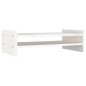 vidaXL Soporte de monitor madera maciza de pino blanco 50x27x15 cm vidaXL Soporte de monitor madera maciza de pino blanco 50x27x15 cm