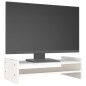 vidaXL Soporte de monitor madera maciza de pino blanco 50x27x15 cm vidaXL Soporte de monitor madera maciza de pino blanco 50x27x15 cm