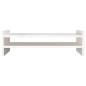 vidaXL Soporte de monitor madera maciza de pino blanco 50x27x15 cm vidaXL Soporte de monitor madera maciza de pino blanco 50x27x15 cm