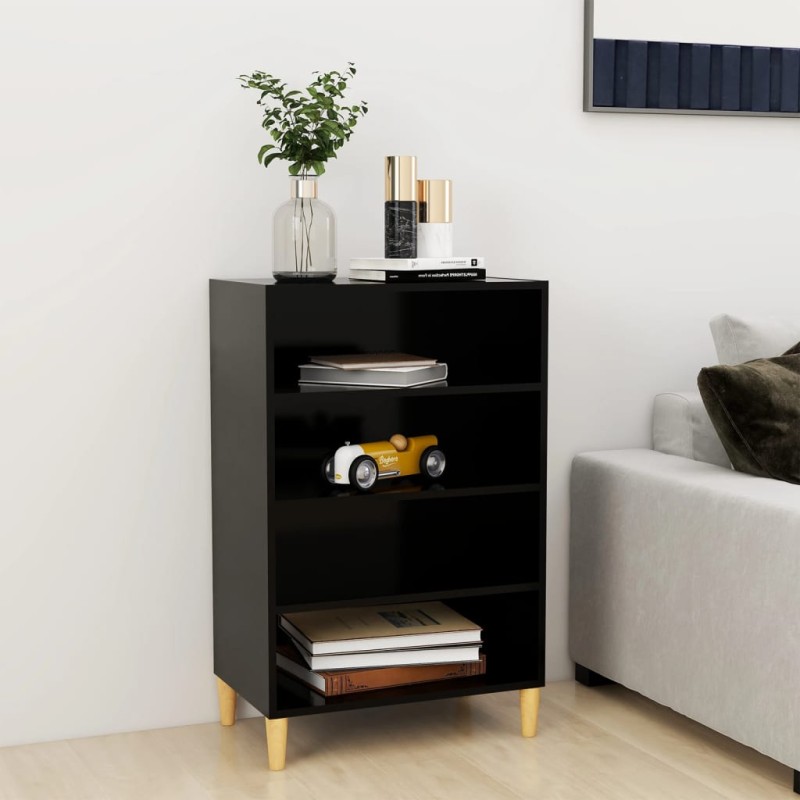 vidaXL Aparador de madera contrachapada negro 57x35x90 cm vidaXL Aparador de madera contrachapada negro 57x35x90 cm