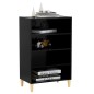vidaXL Aparador de madera contrachapada negro 57x35x90 cm vidaXL Aparador de madera contrachapada negro 57x35x90 cm