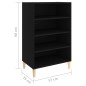 vidaXL Aparador de madera contrachapada negro 57x35x90 cm vidaXL Aparador de madera contrachapada negro 57x35x90 cm